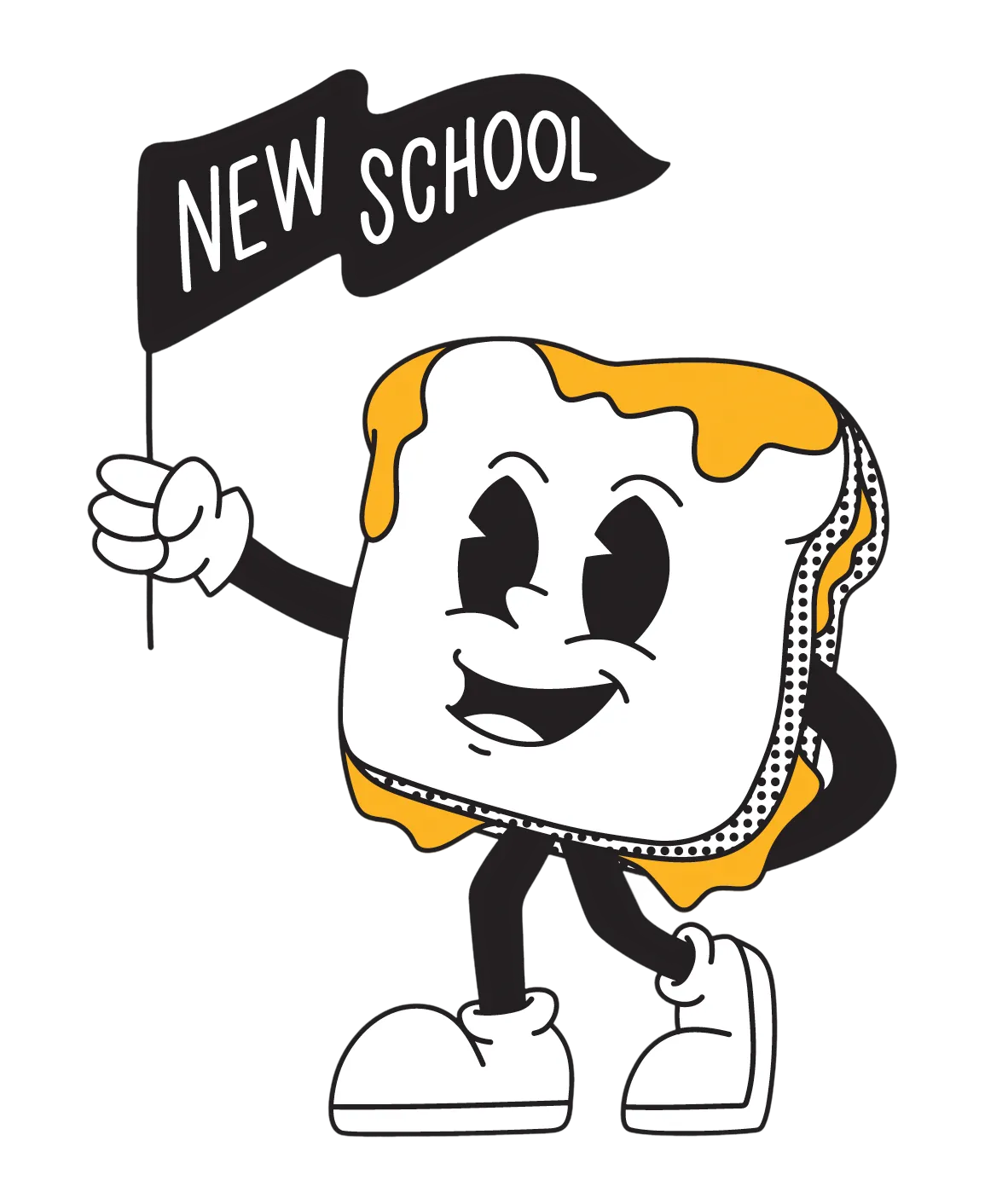 New School American Cheese character